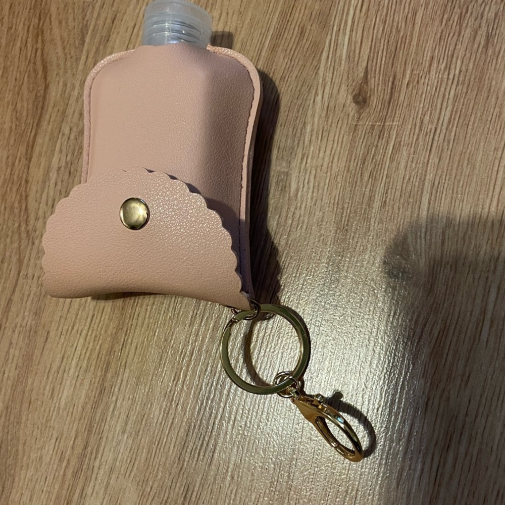 New Blush Pink Hand Sanitizer Holder with Keychain